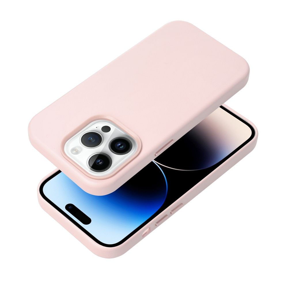 Case LEATHER MAG COVER compatible with MagSafe do IPHONE 16 Plus sand pink