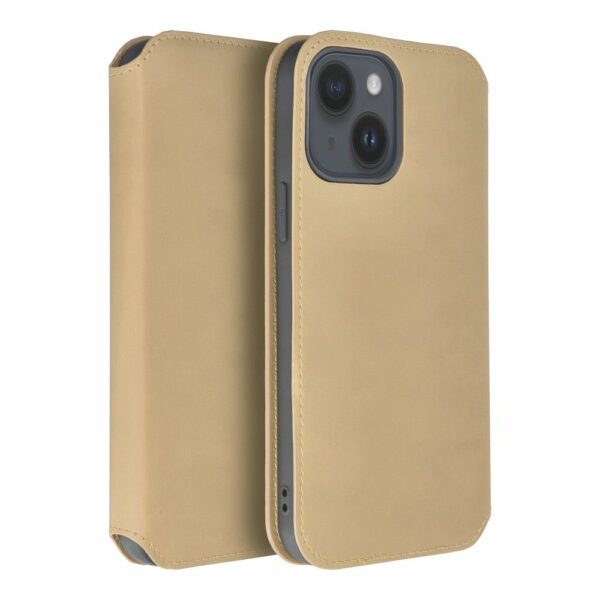 DUAL POCKET Book case for MOTOROLA G14 gold