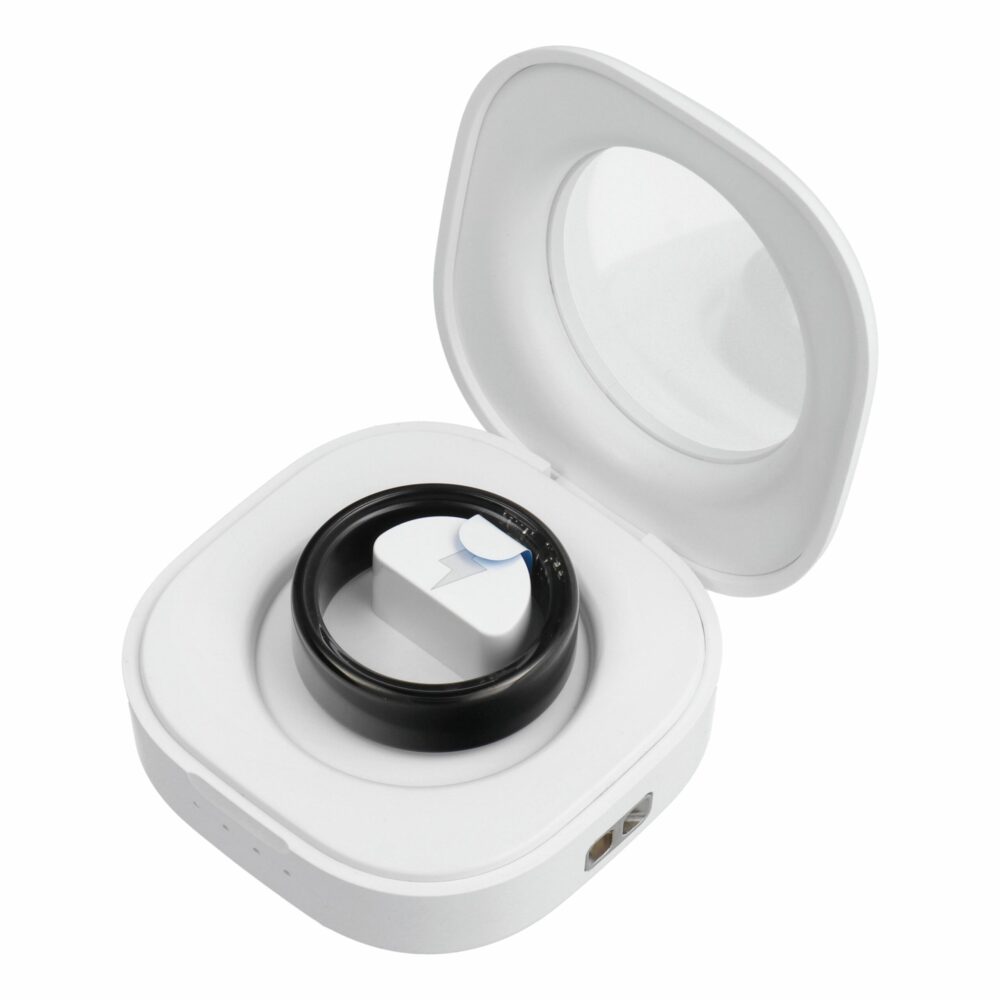 b7fb3e963c3db67773409ec47002d97c Smart Ring R11M - smart steel ring with charging box Size 8 (18,1mm) black