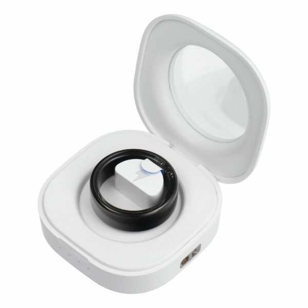 b7fb3e963c3db67773409ec47002d97c Smart Ring R11M - smart steel ring with charging box Size 8 (18,1mm) black