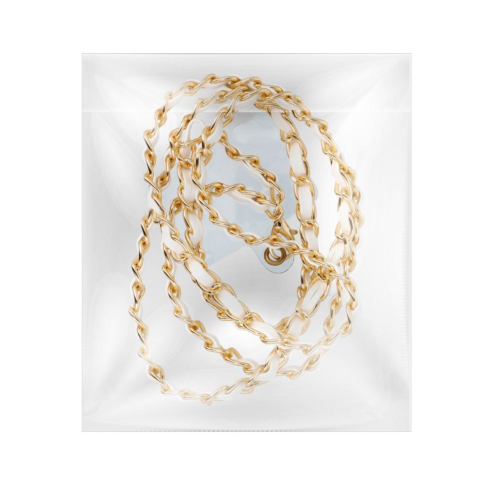 STRAP pendant for the phone / cord length 116cm (58cm in the loop) / on neck - white