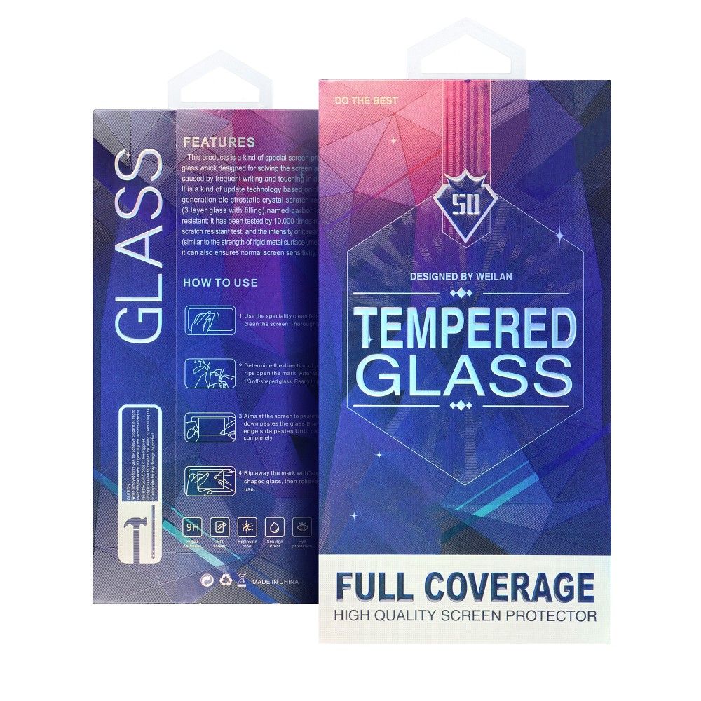 5D Full Glue Tempered Glass - for Xiaomi Redmi 14C black