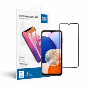 Tempered Glass Blue Star - SAMSUNG A14 5G Full Face (full glue with frame/small size) - black Tempered Glass Blue Star