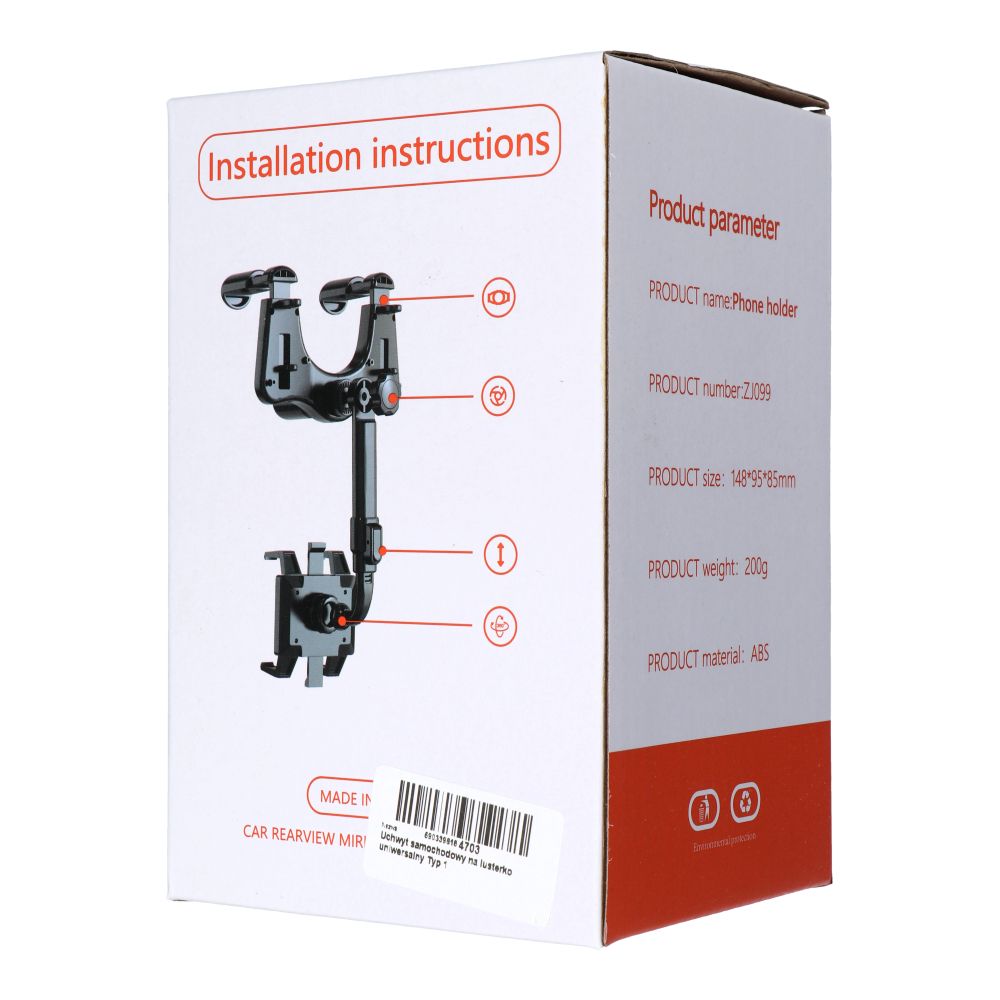 Car holder for rearview mirror Type 1 black