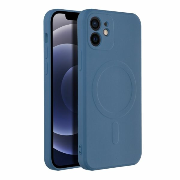 SILICONE MAG COVER case compatible with MagSafe for IPHONE 12 blue