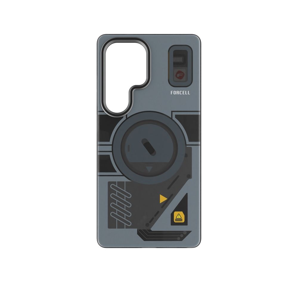 FORCELL F-PROTECT Levels with Dual Layer 4D technology, Military Drop-Test compatible with MagSafe for SAMSUNG S25 ULTRA cyber grey