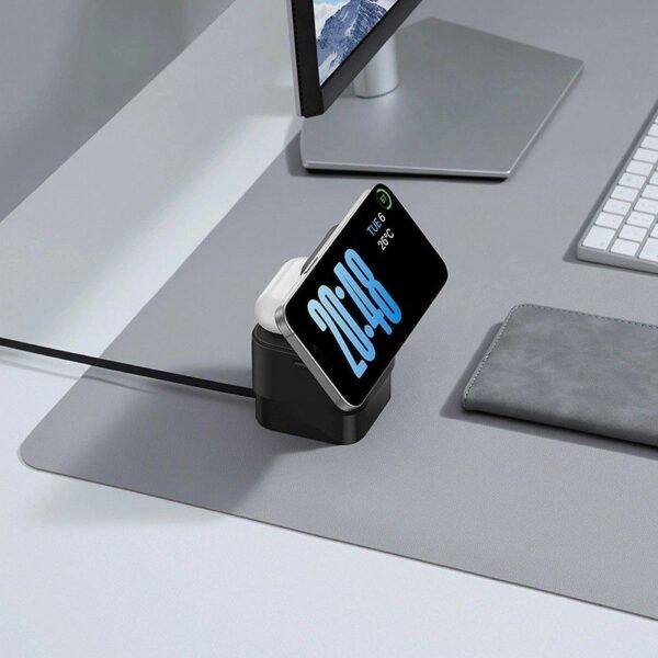 BASEUS wireless charger 2in1 compatible with MagSafe 3A 20W BS-W531 black