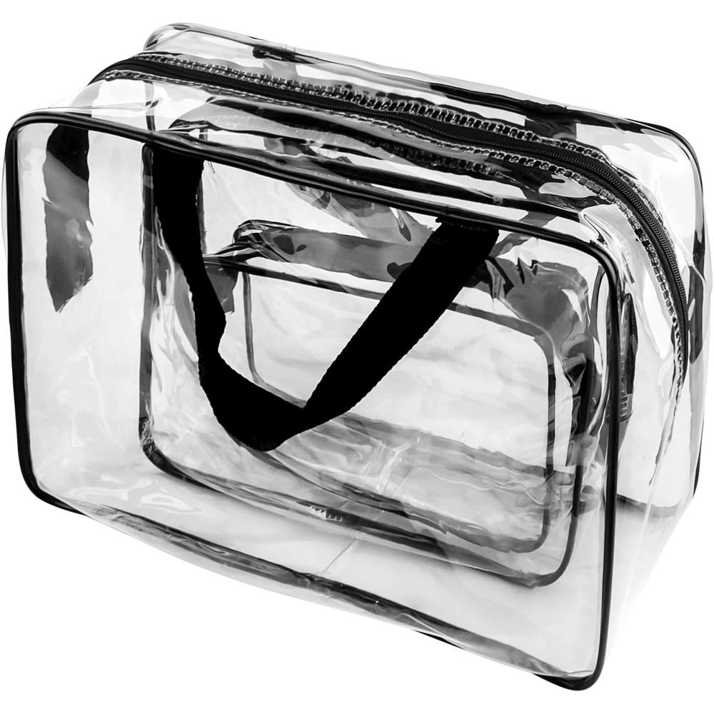 Travel Cosmetic Bag Set RC-K-1083 | 3 Pieces | Transparent   A practical set of 3 travel cosmetic bags, perfect for trips, gym, or everyday use. The transparent design allows for quick identification of items, while different sizes help keep cosmetics and accessories well-organized. ✅ Key Features: ✔ Set of 3 cosmetic bags – various sizes for different needs ✔ Transparent design – easy visibility of contents ✔ Water-resistant material – protects against moisture and spills ✔ Lightweight & compact – fits easily in a suitcase, travel bag, or backpack ✔ Durable zipper closure – secure storage for cosmetics ✔ Versatile use – great for toiletries, accessories, or documentsTravel cosmetic bag set 3 pcs RC-K-1083 transparent