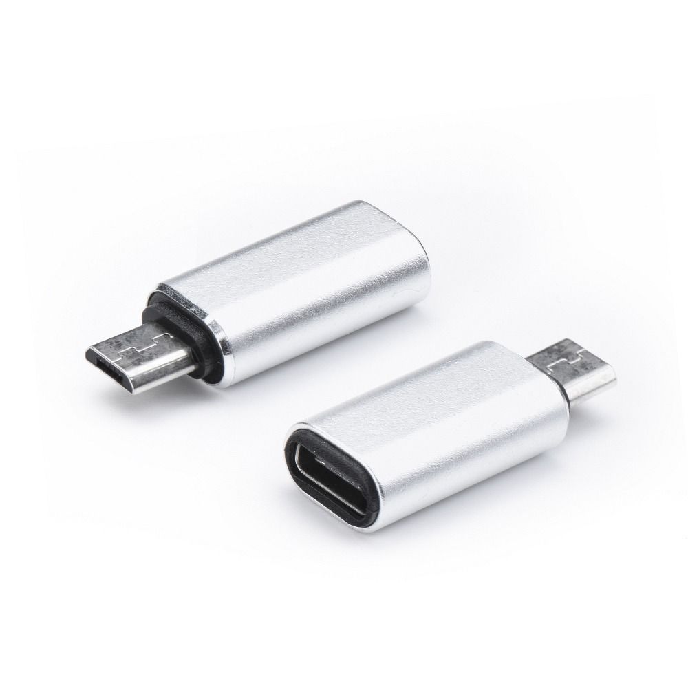 bae0cd3247fb907f55f3df993ba6f2c9 Adapter Typ C (female) to Micro USB (male) silver
