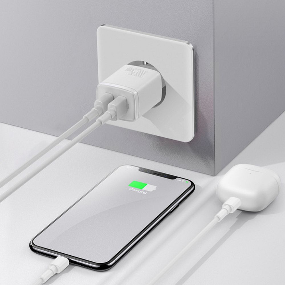 bb34b7cd261b0238027fbe7b5a440cd3 BASEUS wall charger 2 x USB A 2,1A 10,5W CCXJ010202 white