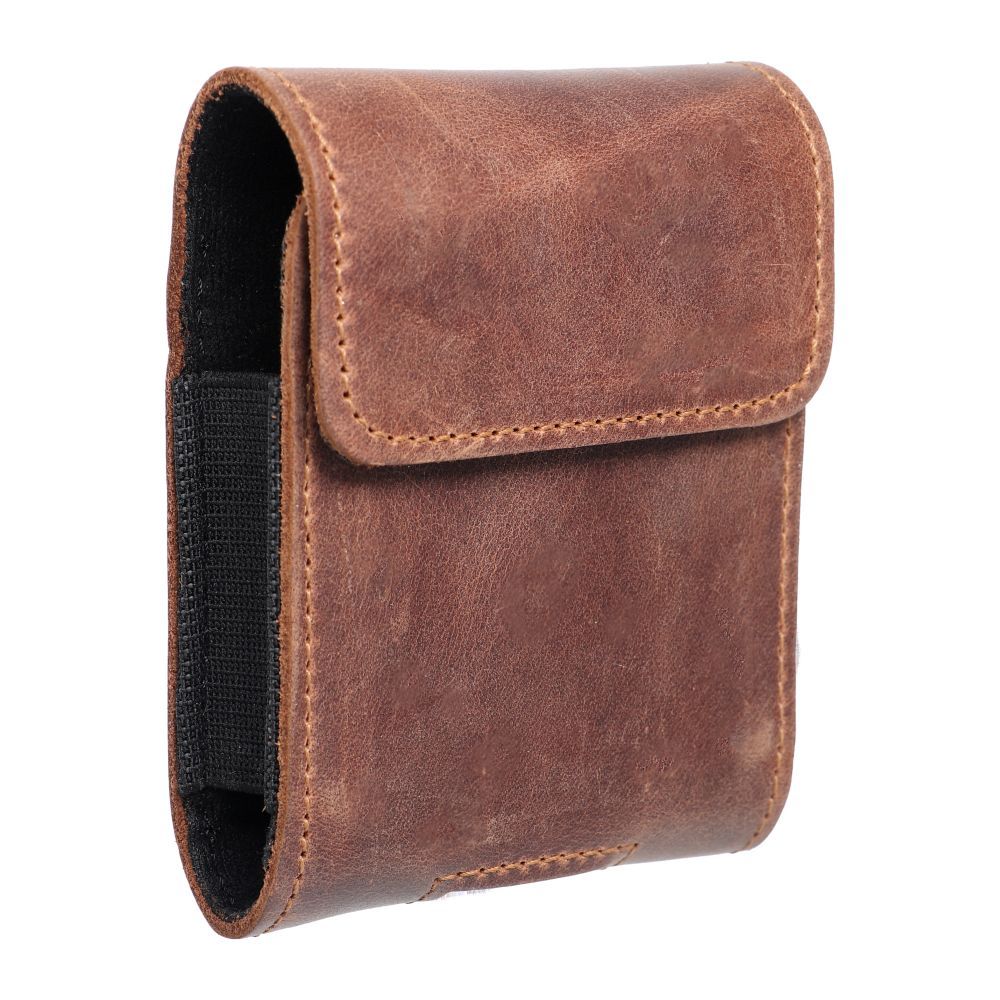 ROYAL Crazy Horse universal horizontal leather belt holster size V for SAMSUNG FLIP 1 / 2 / 3 / 4 / HUAWEI P50 Pocket / MOTOROLA RAZR 5G brown