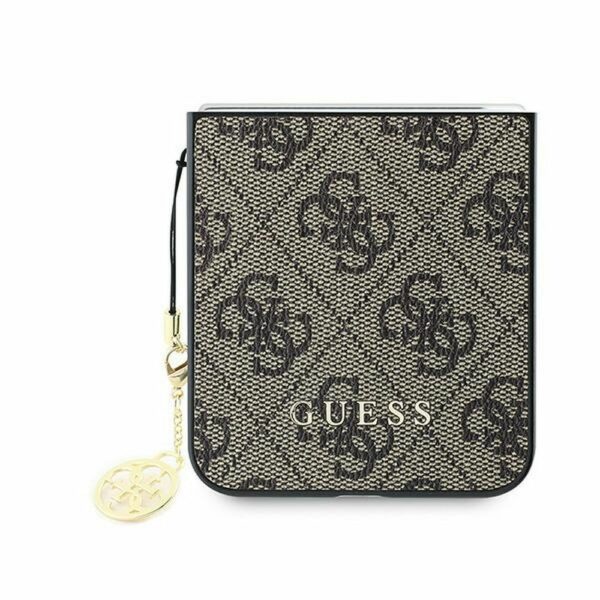 GUESS case for SAMSUNG Z Flip 6 GUHCZF6GF4GBR (HC PU 4G Charm) brown