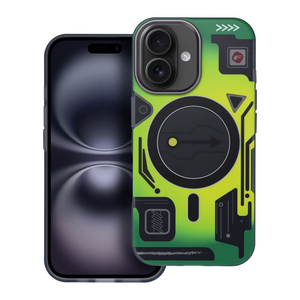 FORCELL F-PROTECT Levels with Dual Layer 4D technology, Military Drop-Test compatible with MagSafe for IPHONE 16 cyber green