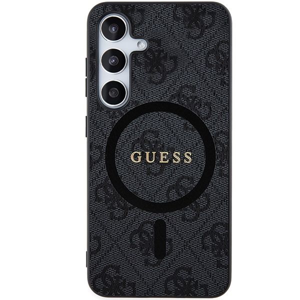 GUESS case for SAMSUNG S24 compatible with MagSafe GUHCS24SGF4GGR (4G Ring classic logo) black