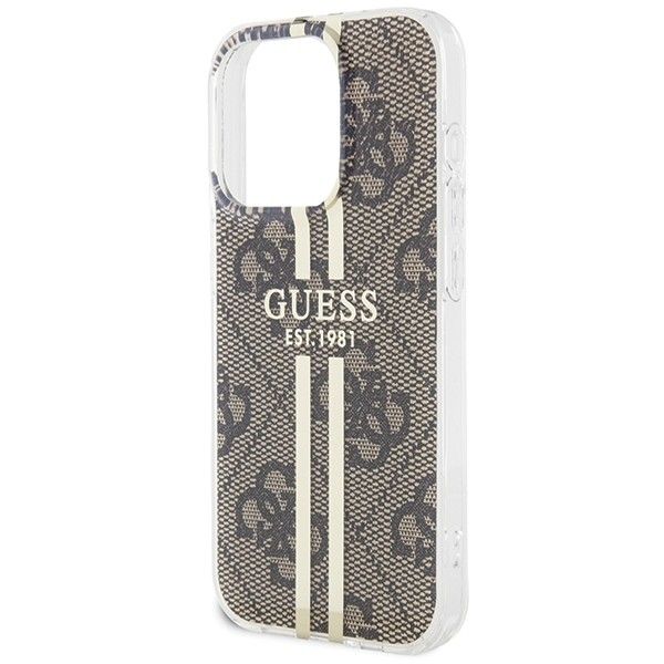 GUESS case for IPHONE 15 Pro Max GUHCP15XH4PSEGW (4G Gold Stripe) brown
