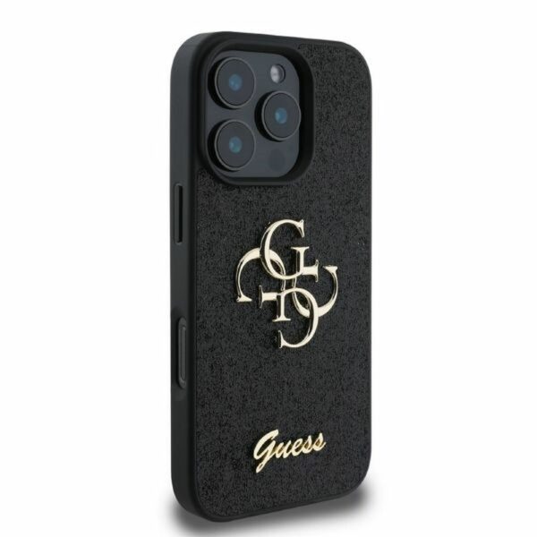 GUESS case for IPHONE 16 Pro Max GUHCP16XHG4SGK (Fixed Glitter Big 4G) black