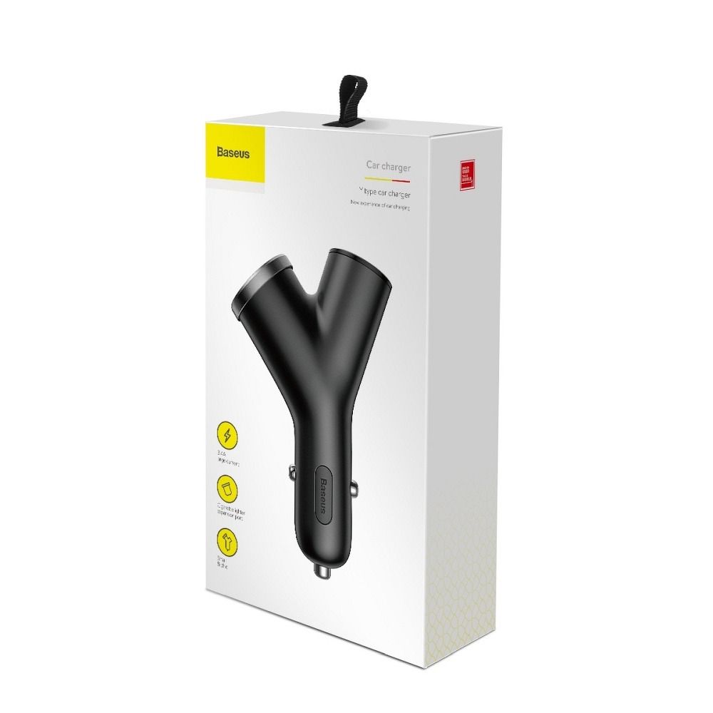 bd7a45f6bb8c6968f819faaa1fec81ef BASEUS car charger 2 x USB A + cigarette lighter 5A 40W CCALL-YX01/BSC-C16N black
