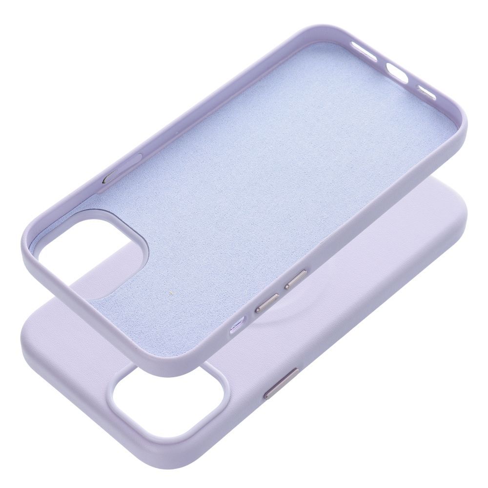 ROAR case LEATHER MAG compatible with MagSafe for IPHONE 15 Plus purple