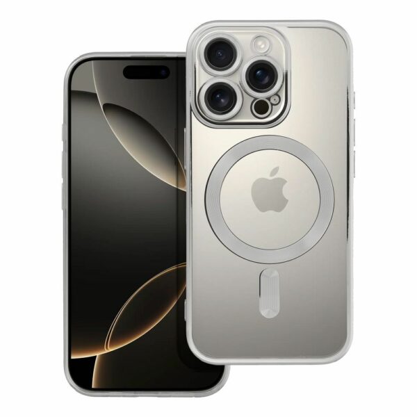 ELECTRO MAG COVER case compatible with MagSafe for IPHONE 16 Pro silver