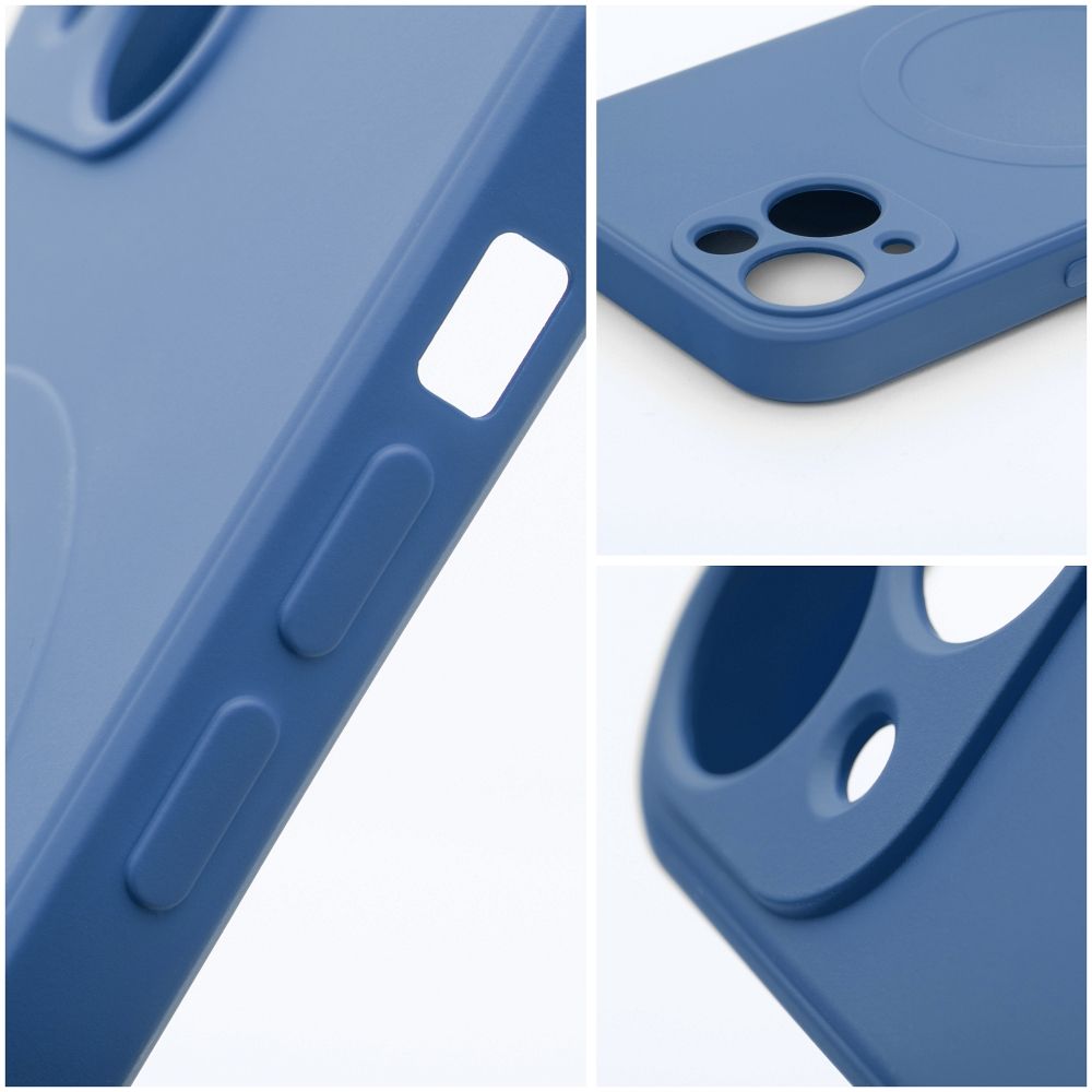SILICONE MAG COVER case compatible with MagSafe for SAMSUNG S24 Ultra blue