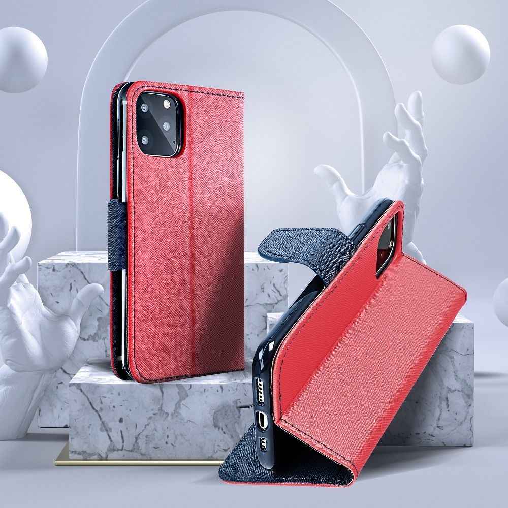 FANCY Book case for SAMSUNG A10 red/navy