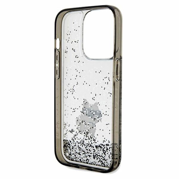 KARL LAGERFELD case for IPHONE 14 Pro KLHCP14LLKCNSK (Liquid Glitter C) transparent