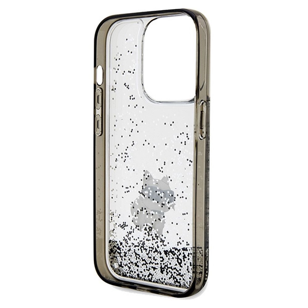 KARL LAGERFELD case for IPHONE 14 Pro KLHCP14LLKCNSK (Liquid Glitter C) transparent