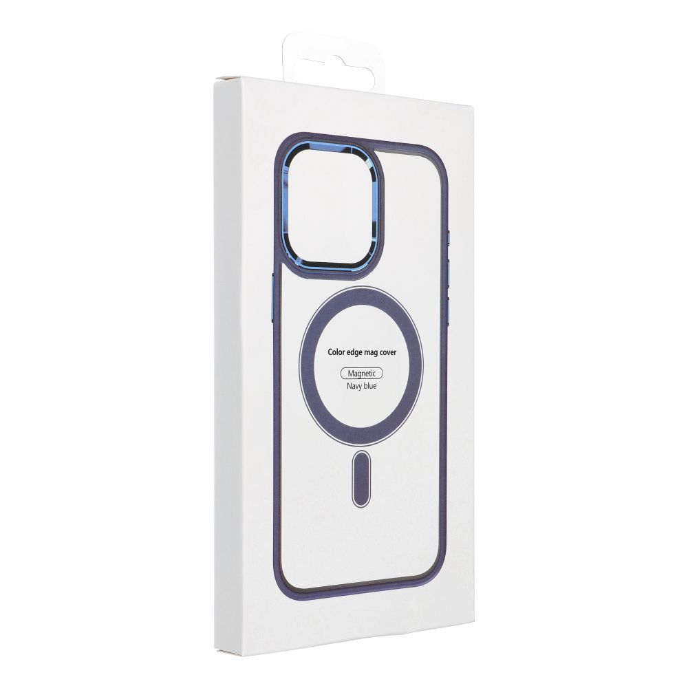 COLOR EDGE MAG COVER case compatible with MagSafe for IPHONE 12 Pro Max navy blue