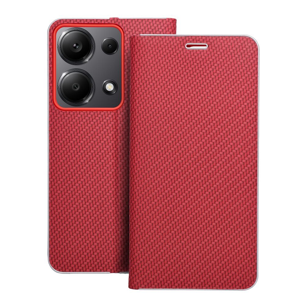 c1899b17bd454c196102dd32b1b5f50d LUNA Book Carbon for XIAOMI Redmi Note 13 Pro 4G / POCO M6 Pro 4G red