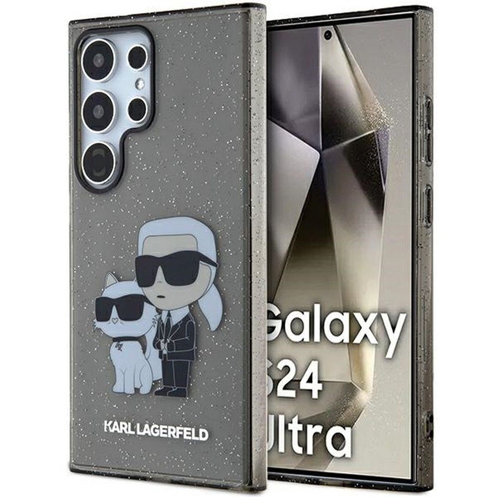 KARL LAGERFELD case for SAMSUNG S24 Ultra KLHCS24LHNKCTGK (IML GLIT NFT K&C) black