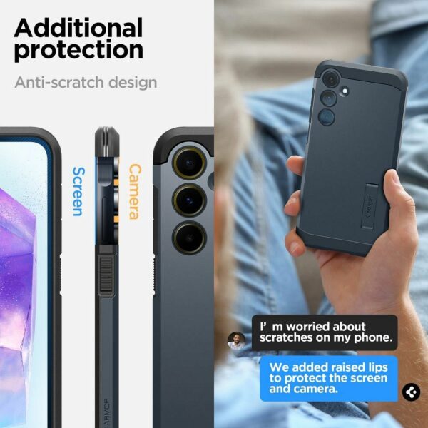 SPIGEN case TOUGH ARMOR for SAMSUNG A55 5G metal slate