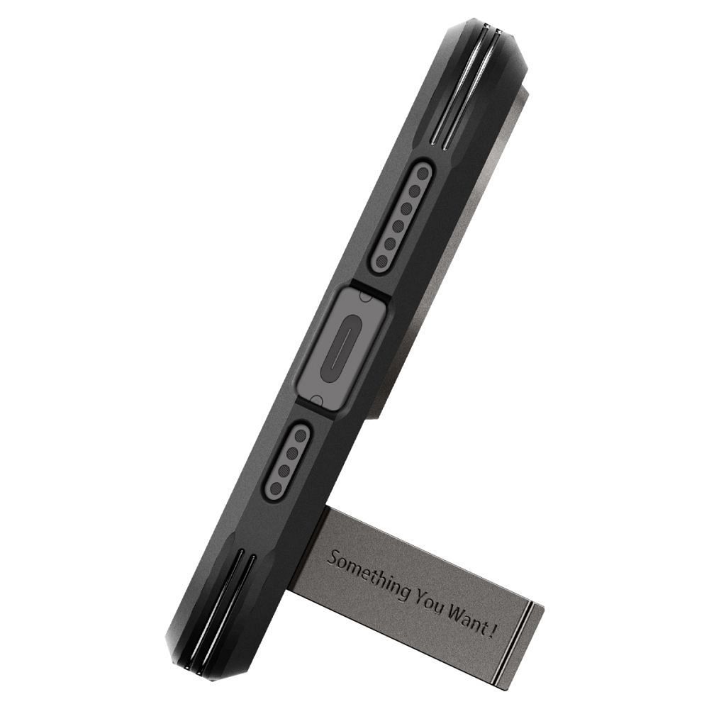 SPIGEN case TOUGH ARMOR MAG compatible with MagSafe for IPHONE 15 Pro gunmetal