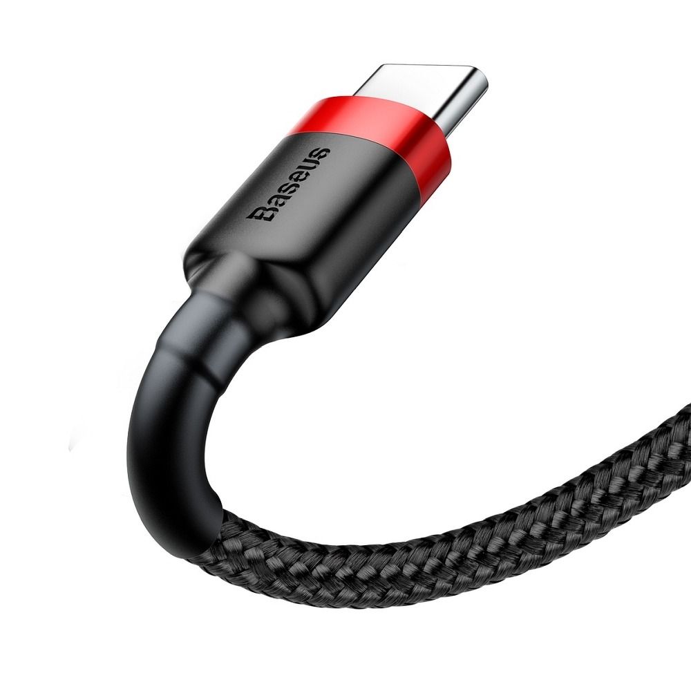 c1e424b3c36cfb1a2d1c789d4bdf4f2e BASEUS cable USB Cafule to Type C 3A CATKLF-B91 1m 1 metr Red-Black