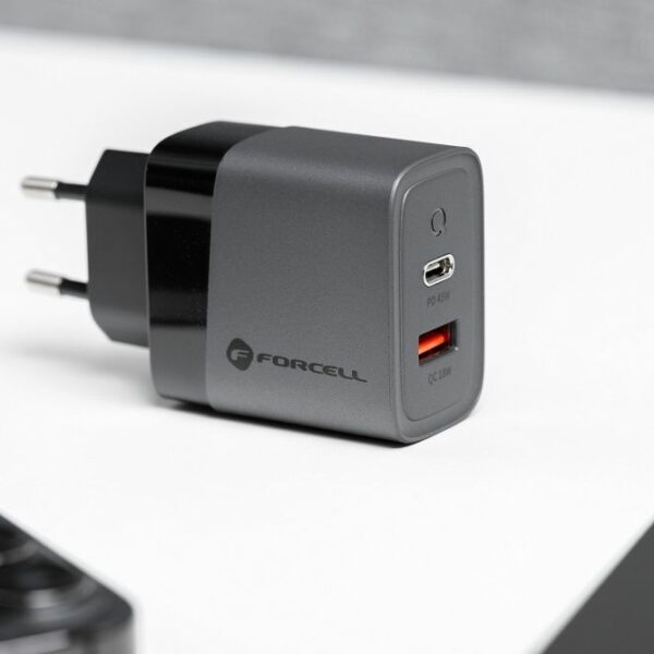 FORCELL F-ENERGY GaN VT-39 travel charger Type C + USB A PD QC4.0 4A 45W gray
