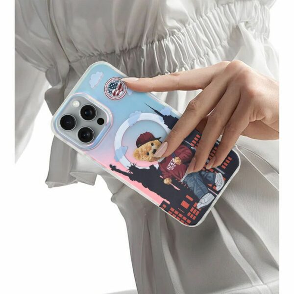 ZUCK BEAR case DARNELL FROSTED LASER compatible with MagSafe for IPHONE 16 Pro new york