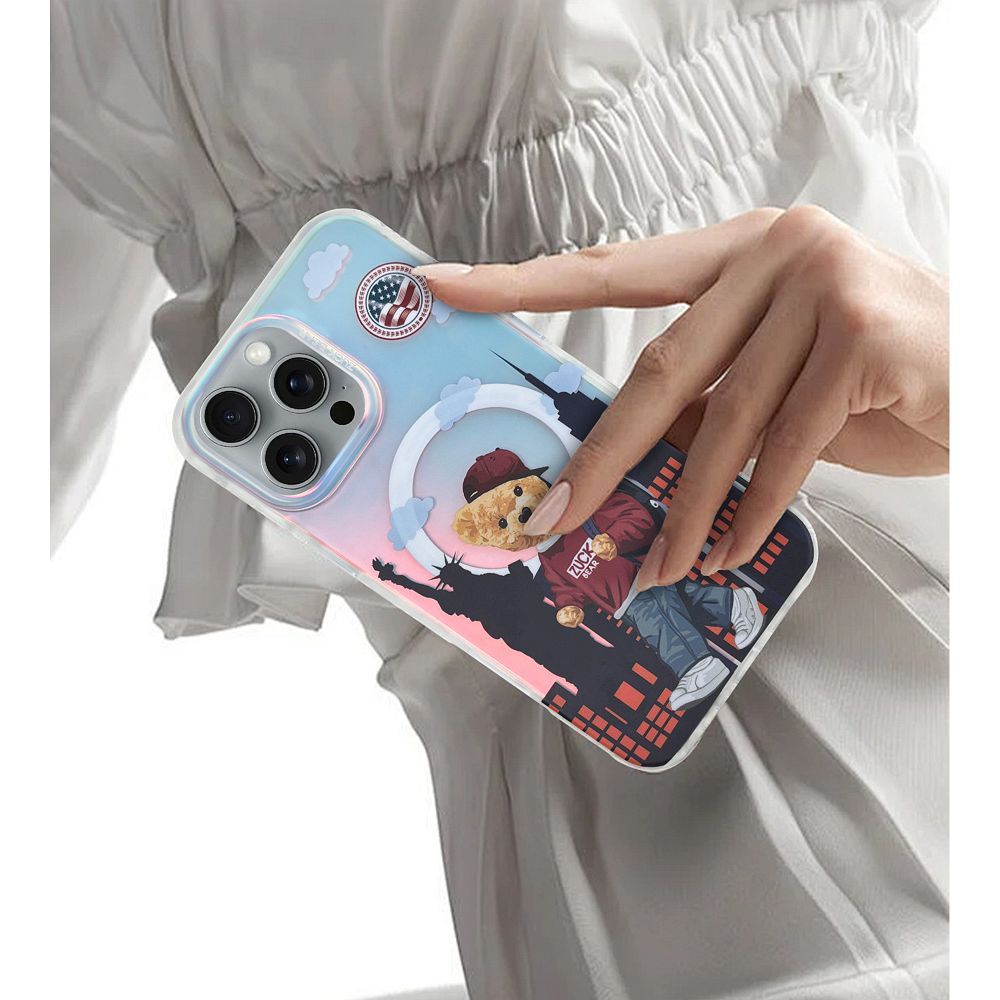 ZUCK BEAR case DARNELL FROSTED LASER compatible with MagSafe for IPHONE 16 Pro new york