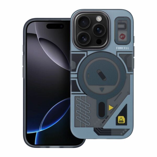 FORCELL F-PROTECT Levels with Dual Layer 4D technology, Military Drop-Test compatible with MagSafe for IPHONE 16 PRO cyber grey