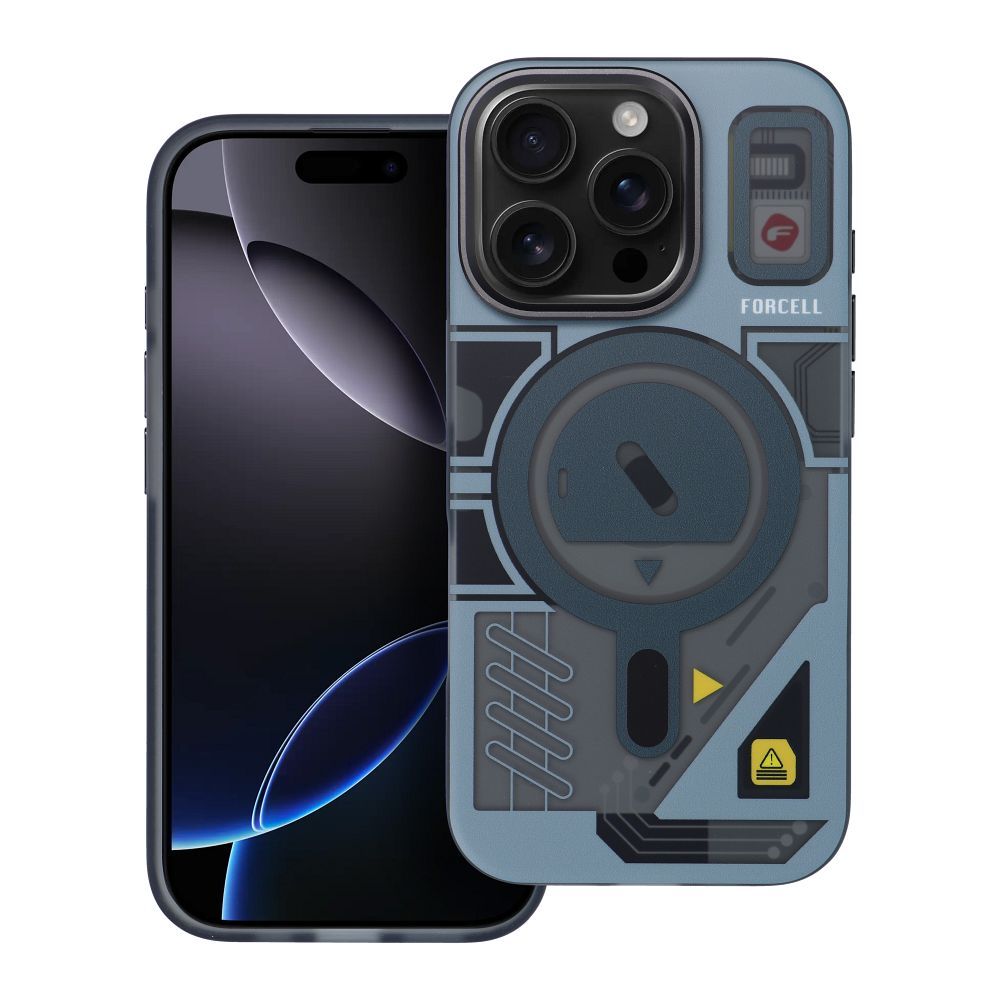 FORCELL F-PROTECT Levels with Dual Layer 4D technology, Military Drop-Test compatible with MagSafe for IPHONE 16 PRO cyber grey