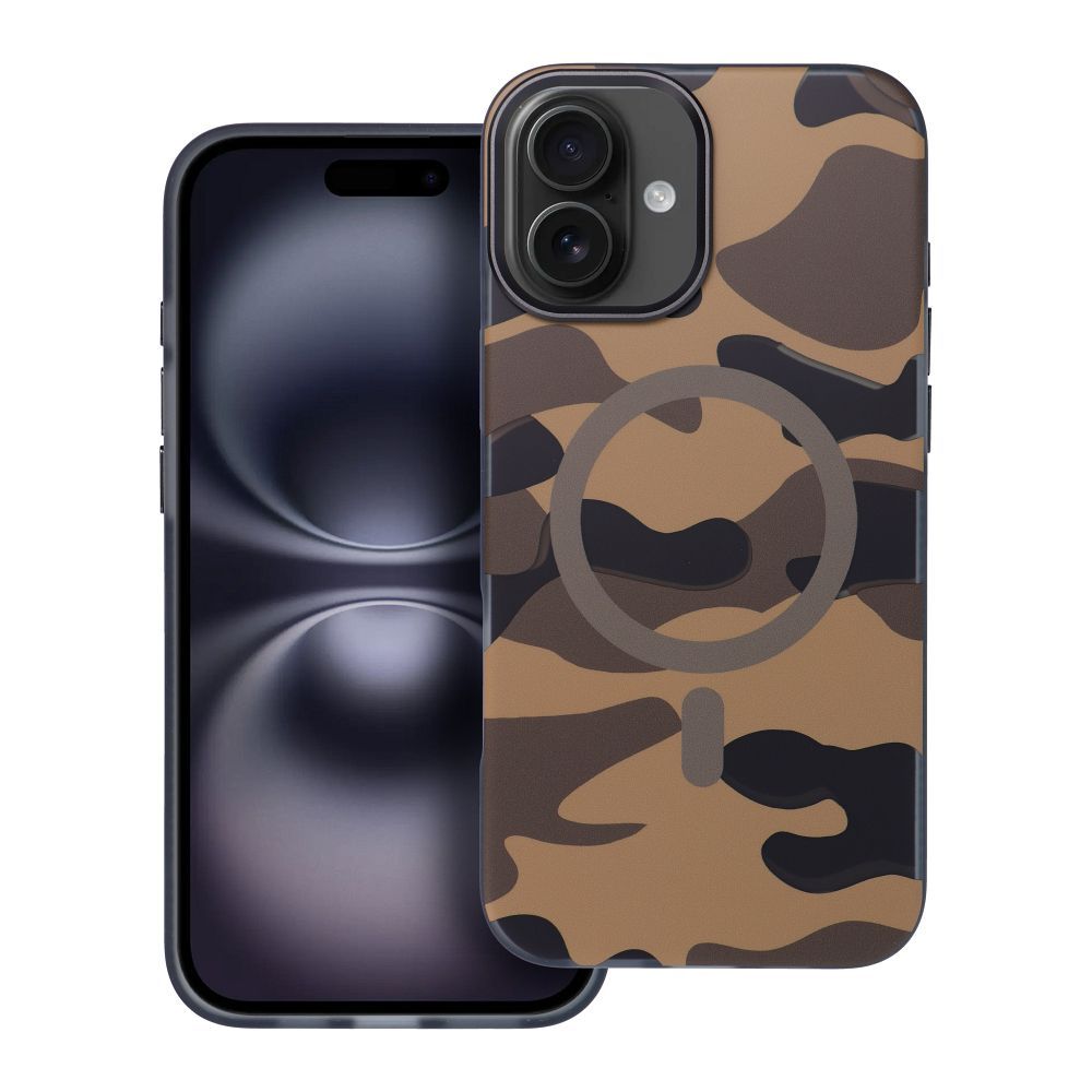 FORCELL F-PROTECT Levels with Dual Layer 4D technology, Military Drop-Test compatible for IPHONE 16 PRO desert camo