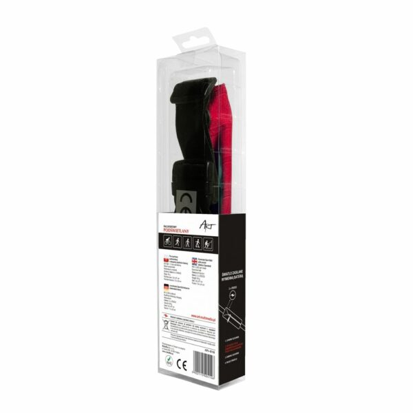 ART sport belt with case and light APS-01R red