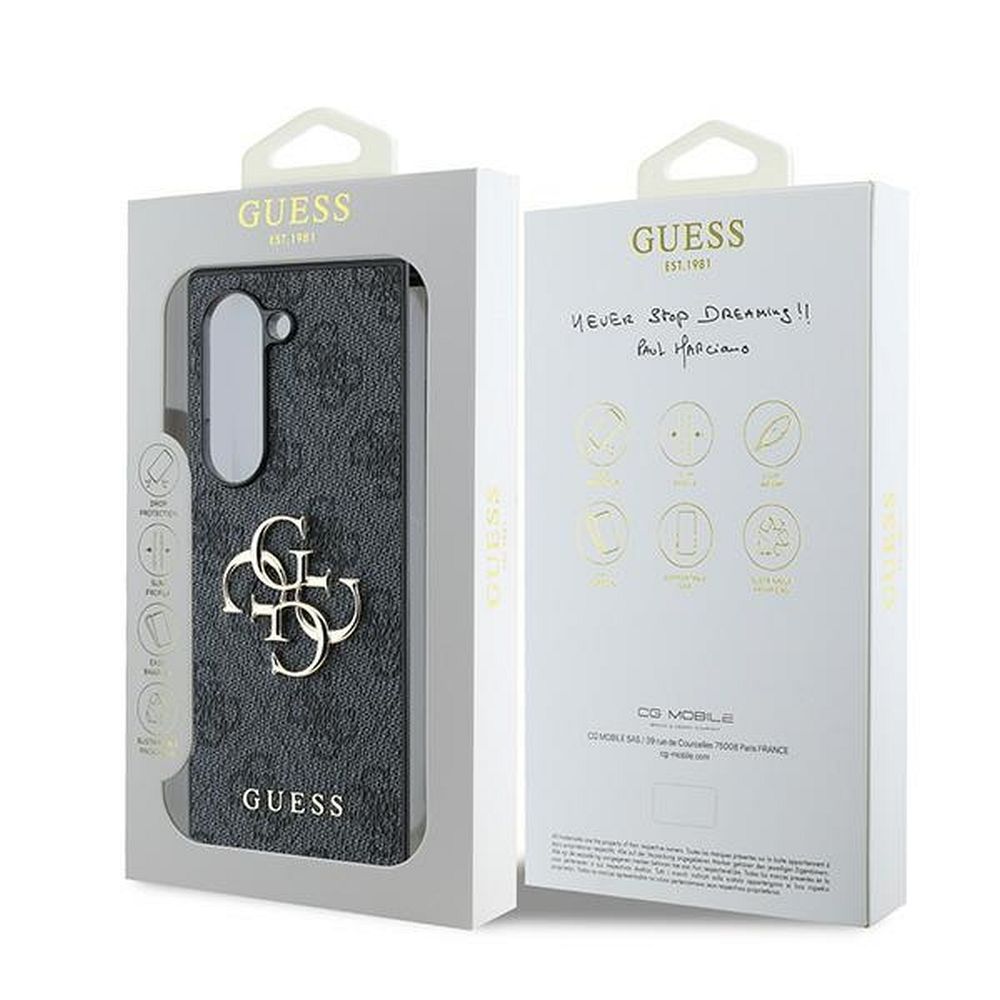 GUESS case for SAMSUNG Z Fold 6 GUHCZFD64GMGGR (PU 4G Leather Metal Logo) black