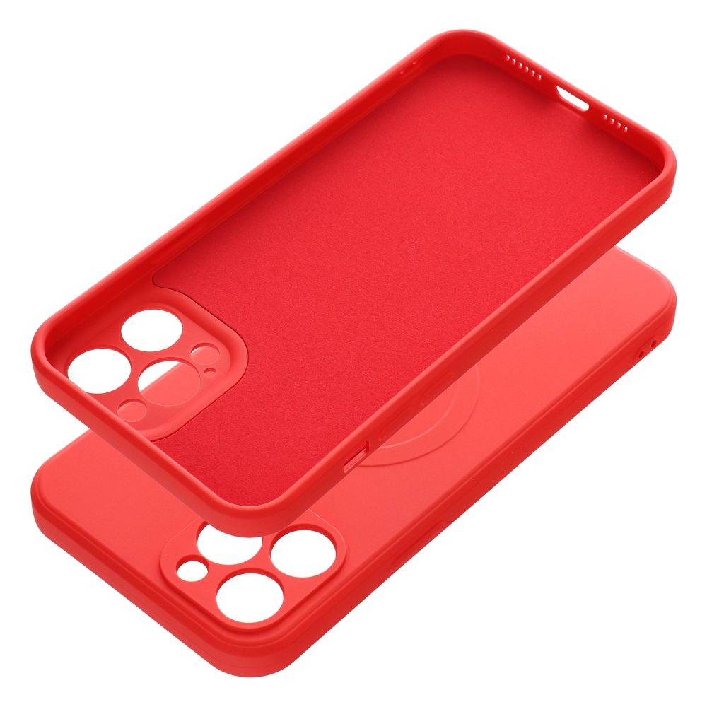 SILICONE MAG COVER case compatible with MagSafe for IPHONE 12 Pro Max red