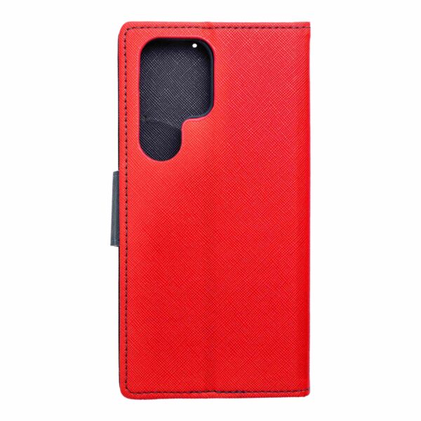 FANCY Book case for SAMSUNG S25 ULTRA red / navy