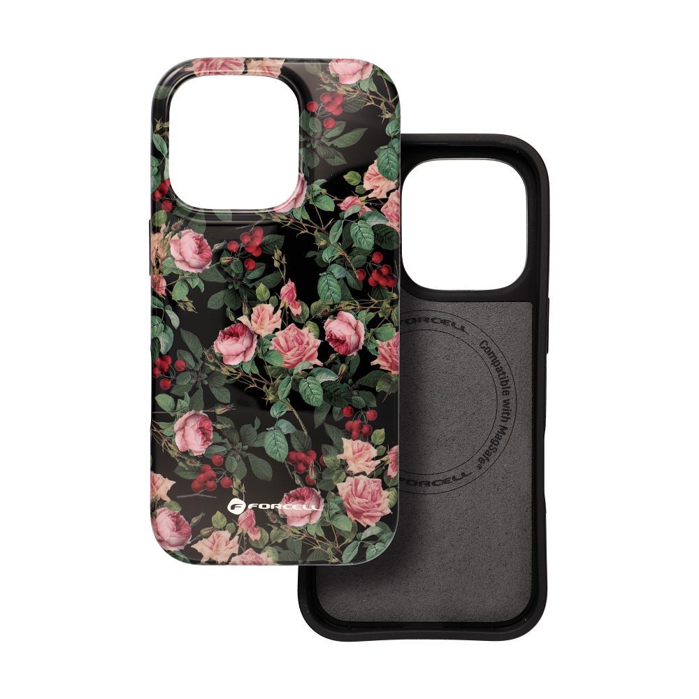 FORCELL F-PROTECT Mirage, Military Drop-Tested case compatible with MagSafe for IPHONE 15 PRO MAX rose drama