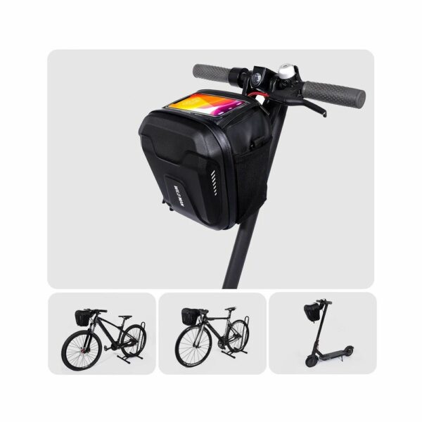 WILDMAN traveling bag for bike handlebars with zipper WILDMAN GS9 3L vlack