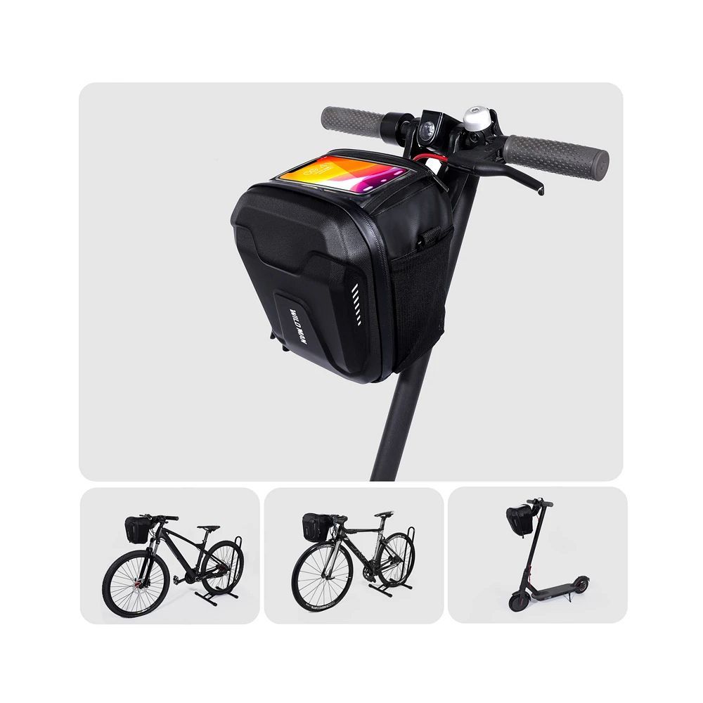 WILDMAN traveling bag for bike handlebars with zipper WILDMAN GS9 3L vlack