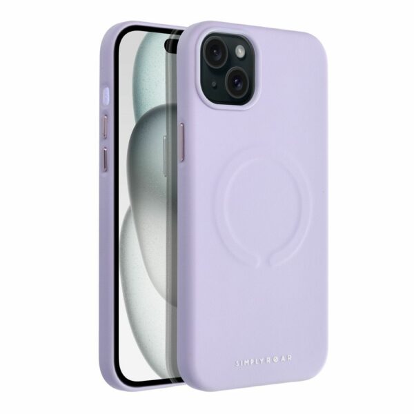 ROAR case LEATHER MAG compatible with MagSafe for IPHONE 15 Plus purple