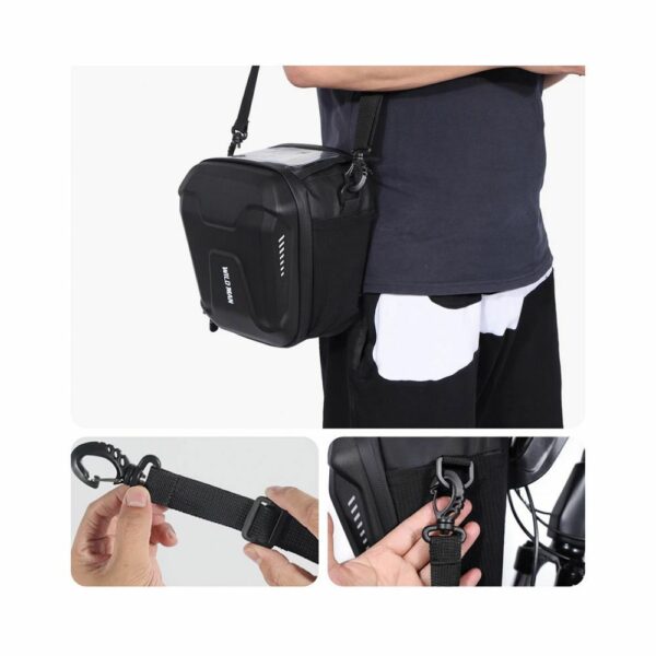 WILDMAN traveling bag for bike handlebars with zipper WILDMAN GS9 3L vlack