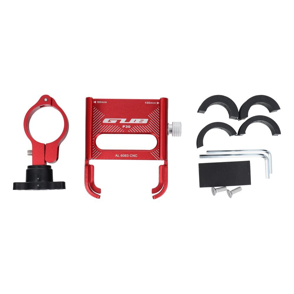 GUB bike holder for mobile phone P30 Aluminium red