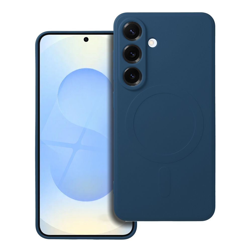 SILICONE MAG COVER case compatible with MagSafe for SAMSUNG S25 Edge blue